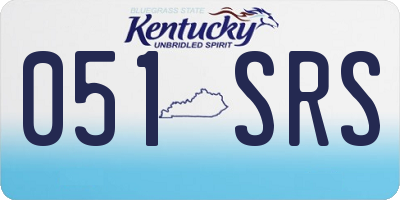 KY license plate 051SRS
