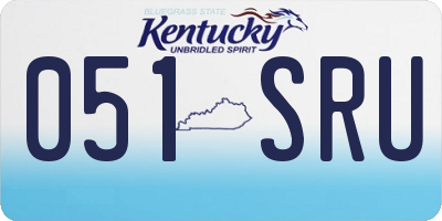 KY license plate 051SRU