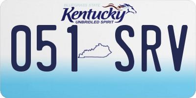 KY license plate 051SRV