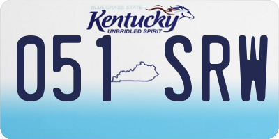 KY license plate 051SRW