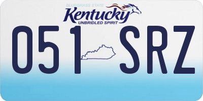 KY license plate 051SRZ