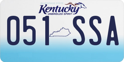 KY license plate 051SSA