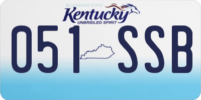 KY license plate 051SSB