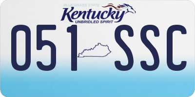 KY license plate 051SSC