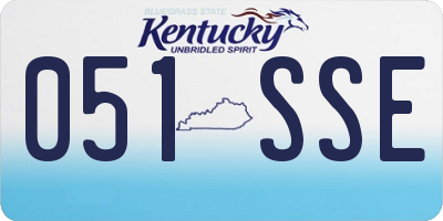 KY license plate 051SSE