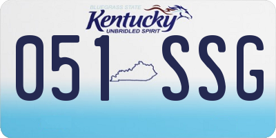 KY license plate 051SSG