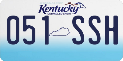 KY license plate 051SSH