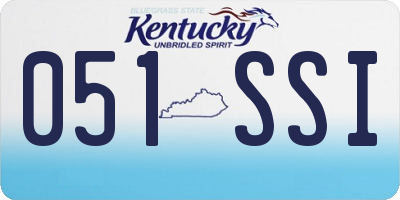 KY license plate 051SSI