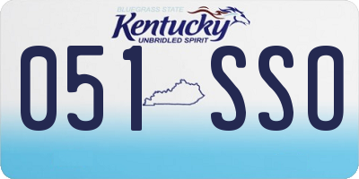 KY license plate 051SSO