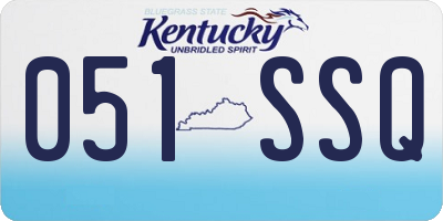 KY license plate 051SSQ