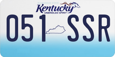 KY license plate 051SSR