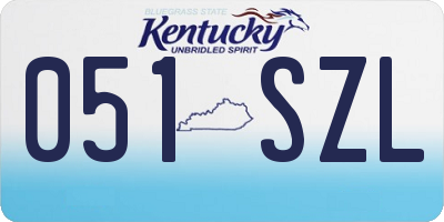 KY license plate 051SZL