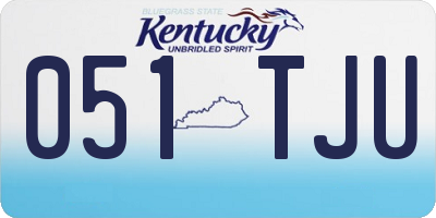KY license plate 051TJU