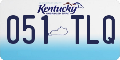 KY license plate 051TLQ