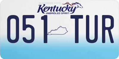 KY license plate 051TUR