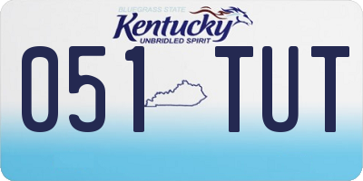 KY license plate 051TUT