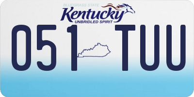 KY license plate 051TUU