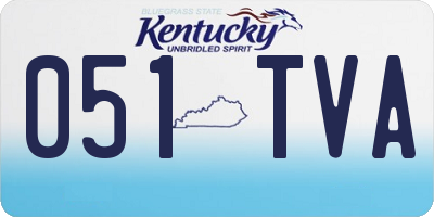KY license plate 051TVA