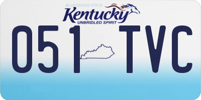 KY license plate 051TVC