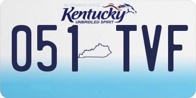 KY license plate 051TVF