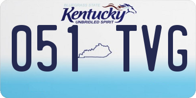 KY license plate 051TVG