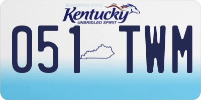 KY license plate 051TWM