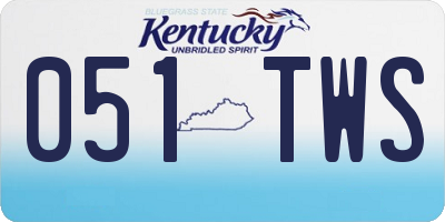 KY license plate 051TWS