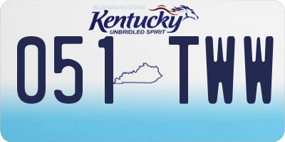 KY license plate 051TWW