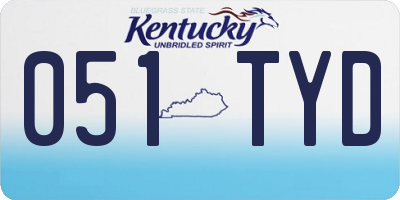 KY license plate 051TYD