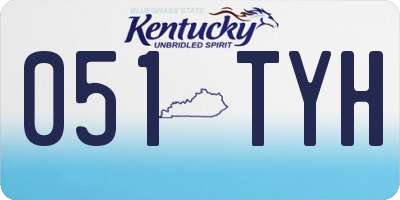 KY license plate 051TYH