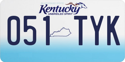 KY license plate 051TYK