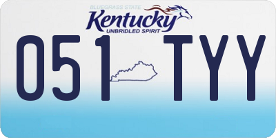 KY license plate 051TYY