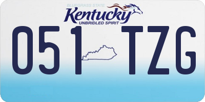 KY license plate 051TZG