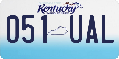 KY license plate 051UAL