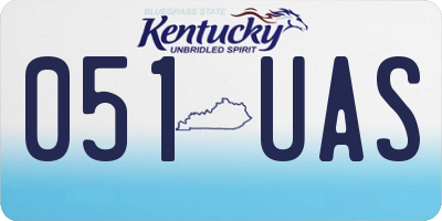 KY license plate 051UAS