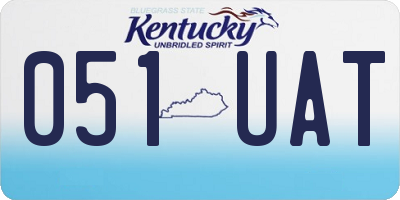 KY license plate 051UAT