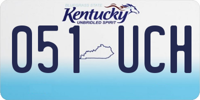 KY license plate 051UCH