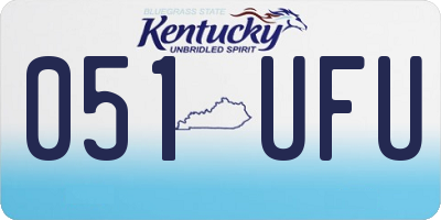 KY license plate 051UFU