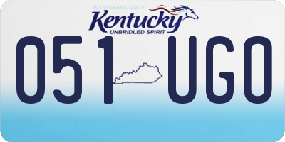 KY license plate 051UGO