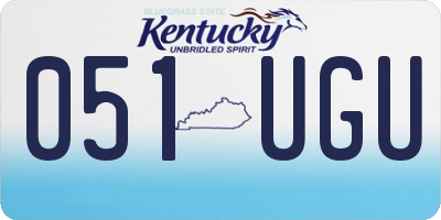 KY license plate 051UGU