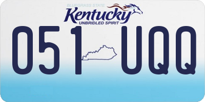 KY license plate 051UQQ