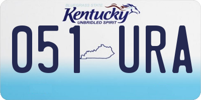 KY license plate 051URA