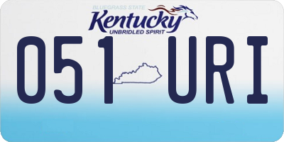 KY license plate 051URI