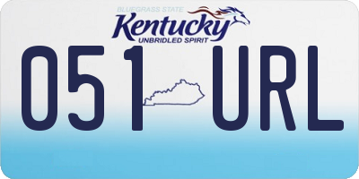 KY license plate 051URL