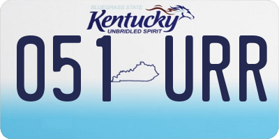 KY license plate 051URR