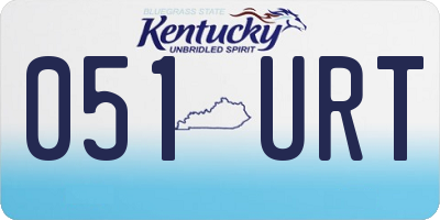 KY license plate 051URT
