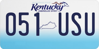 KY license plate 051USU