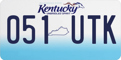KY license plate 051UTK