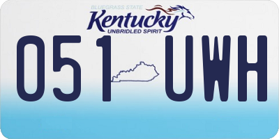 KY license plate 051UWH
