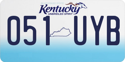 KY license plate 051UYB